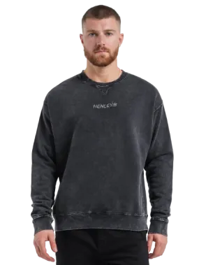 Henleys Raptor Acid Crew Sweater - Mens - Black