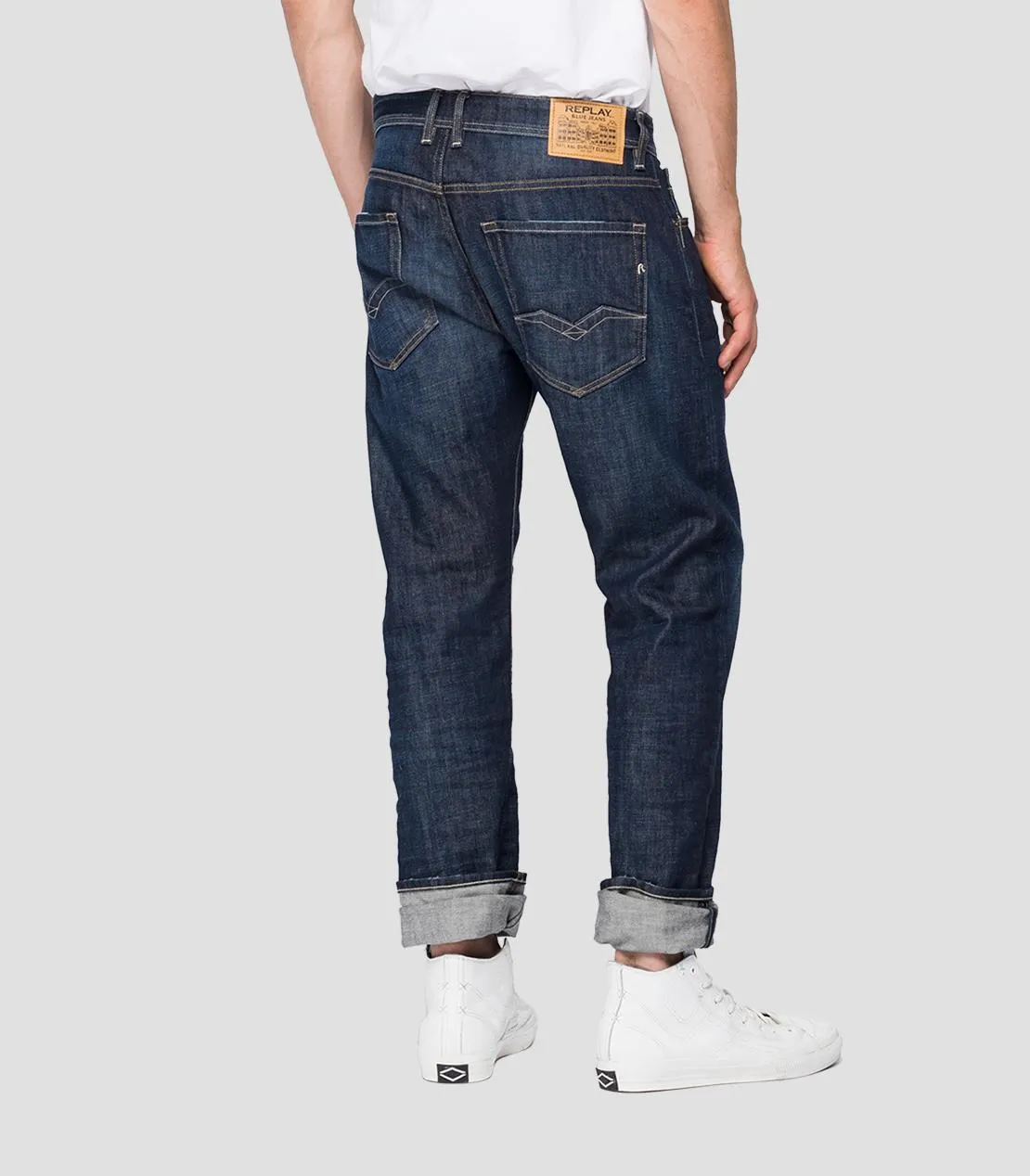 ID20391-Replay Rocco Jean Dark Wash Jean