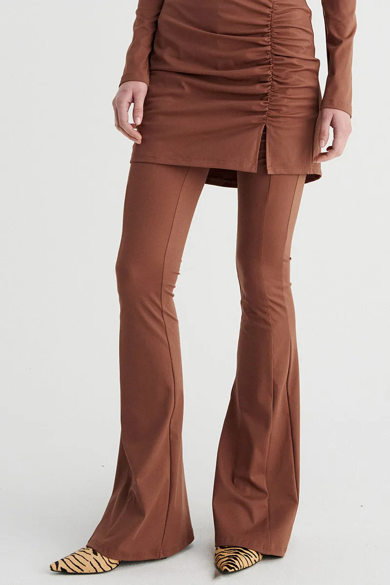 Ivy Gathered Pants - Chocolate