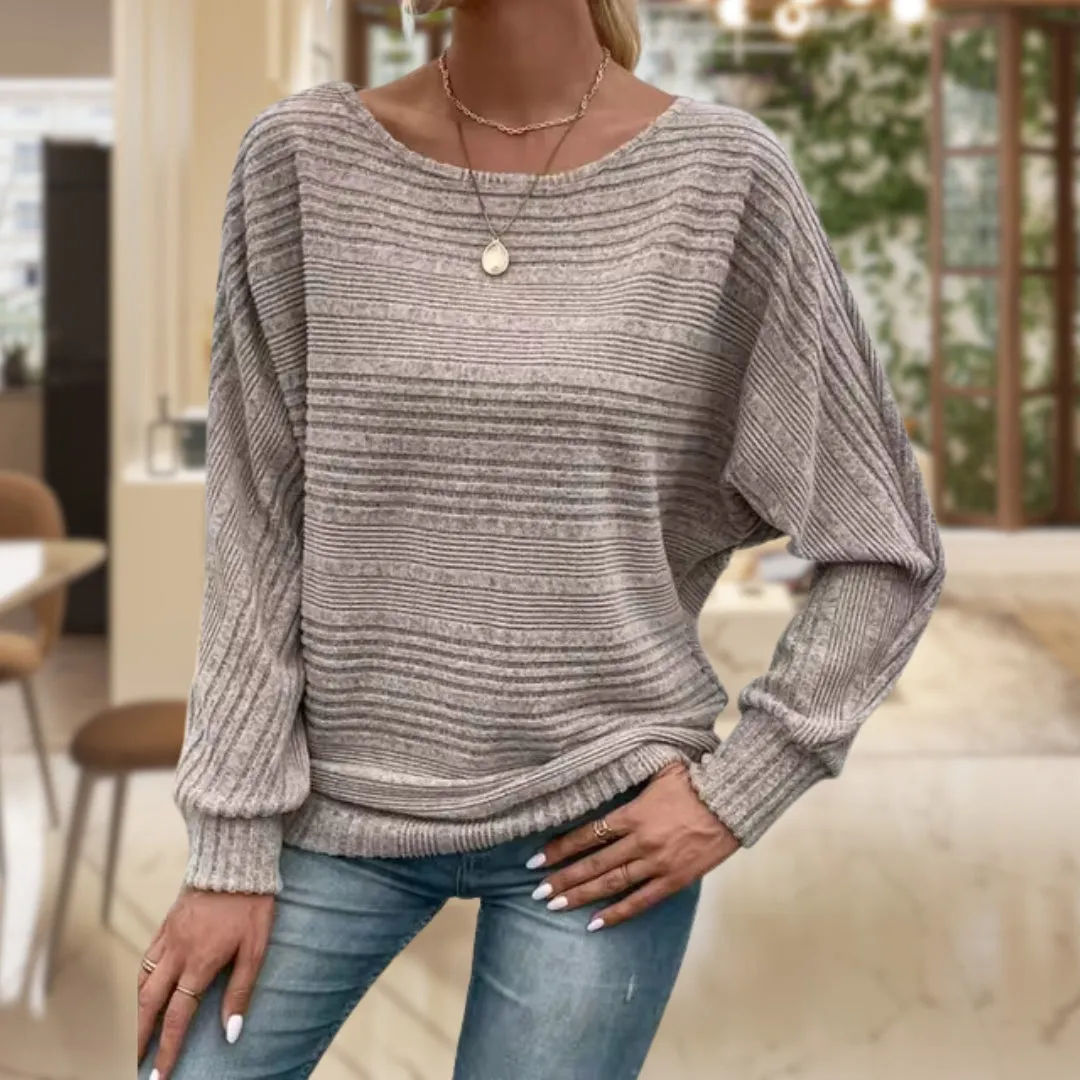 Ivyshape | Comfortable Sweater With Round Neckline In A Loose Fit