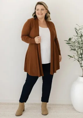 Jasper Swing Cardigan in Chocolate Brown