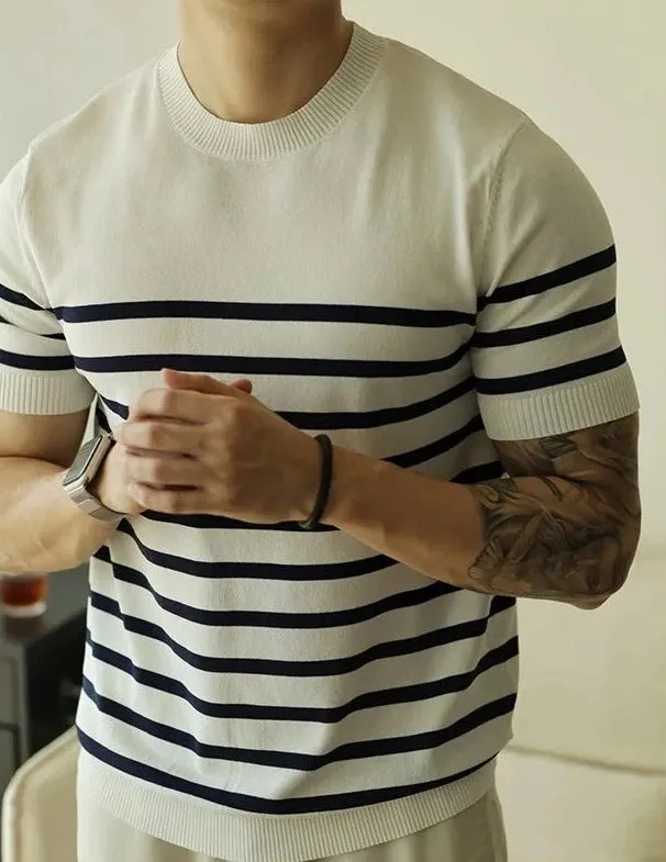 Korean summer striped t-shirt