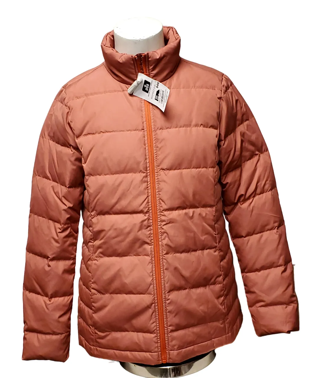 Lands End Women's Down Puffer Jacket- Peach