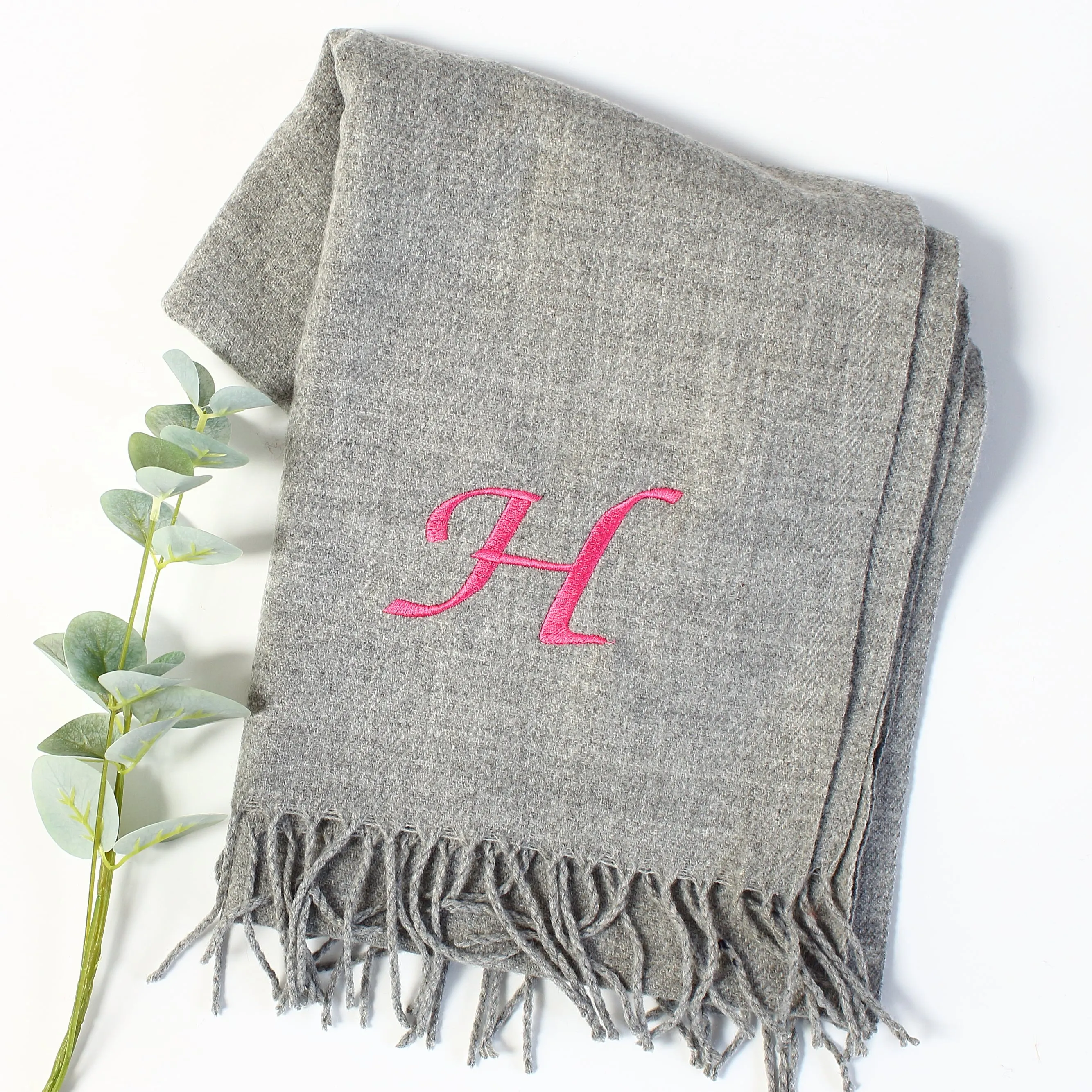 Large Initial - 8 Scarf Colours