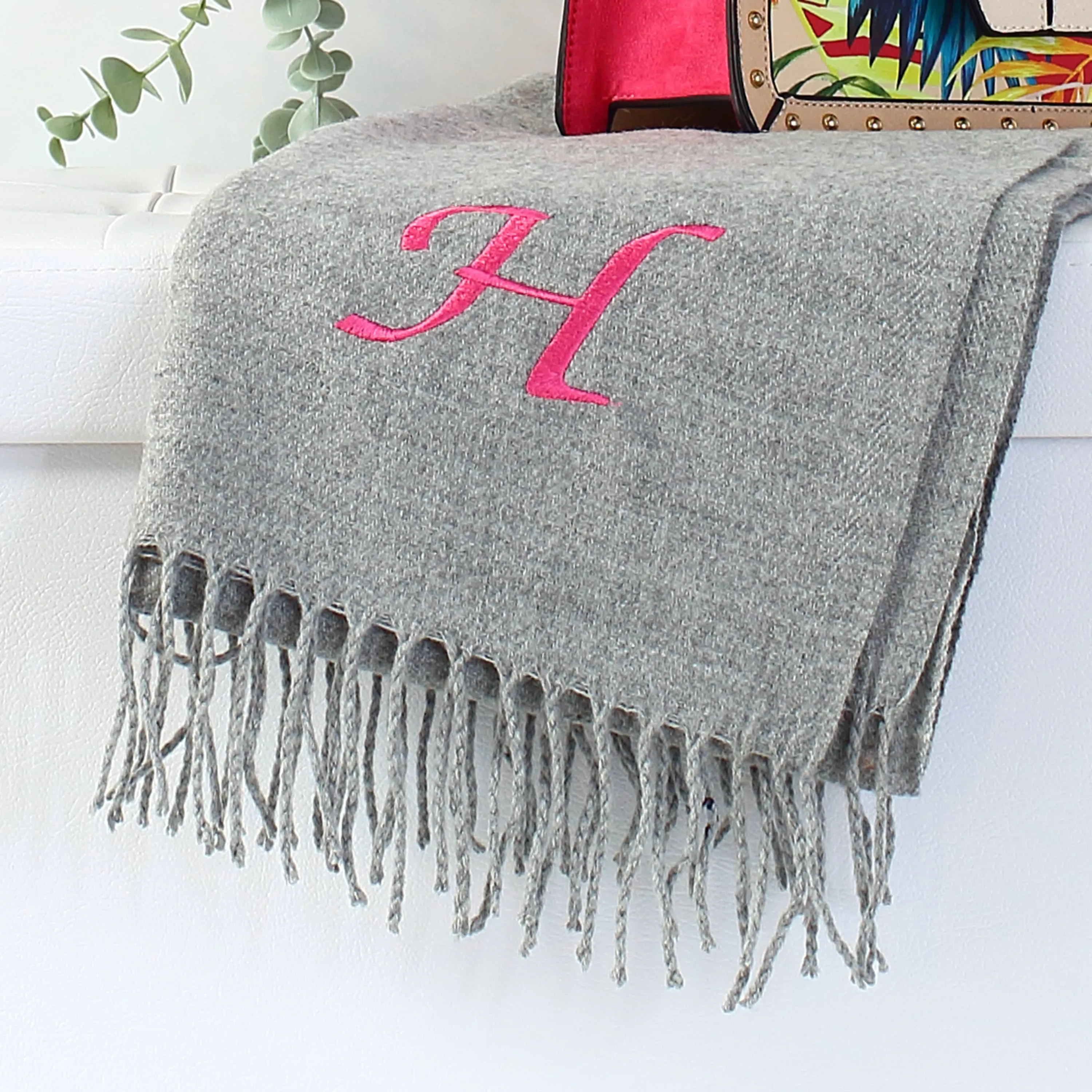 Large Initial - 8 Scarf Colours