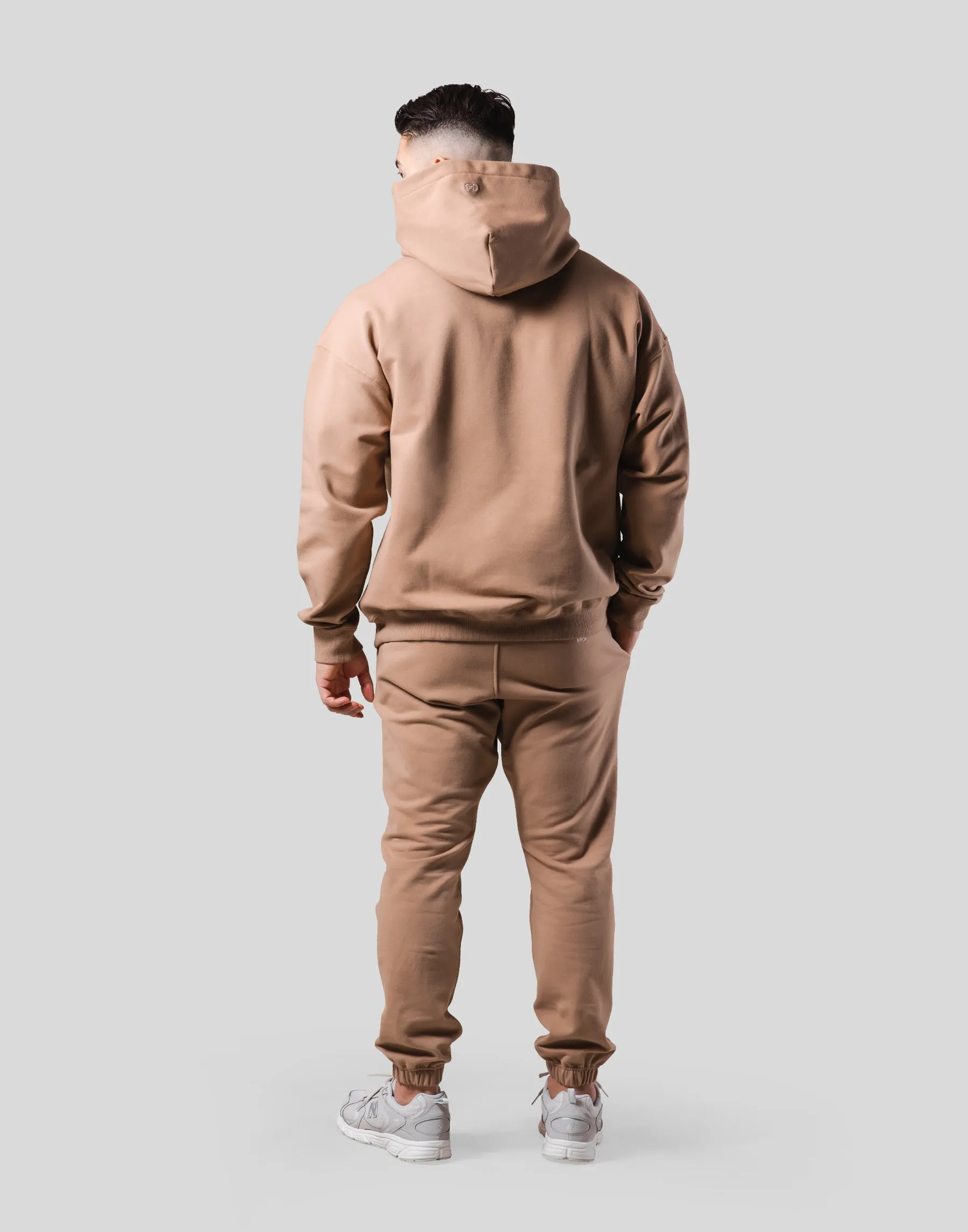 LÝS Logo Stretch Pullover Hoodie - Beige