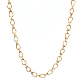 Lucky Horsebit Link Gold Chain Necklace