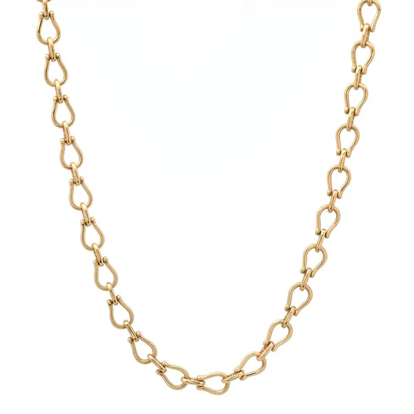 Lucky Horsebit Link Gold Chain Necklace