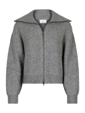 Masja Heavy Knit Cardigan - Grey Melange