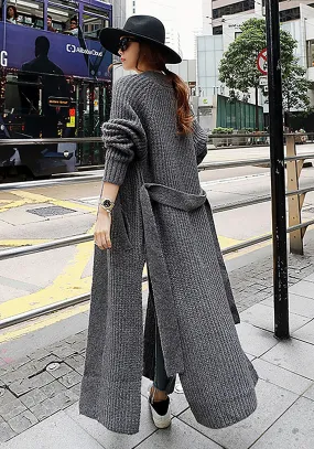 Maxi Knitted Belted Cardigan