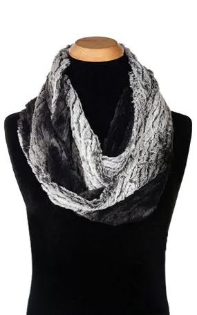 Men's Infinity Scarf - Luxury Faux Fur in Smouldering Sequoia