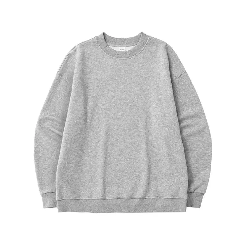 Men's Single-layer Fleece-lined Round Neck Sweatshirt