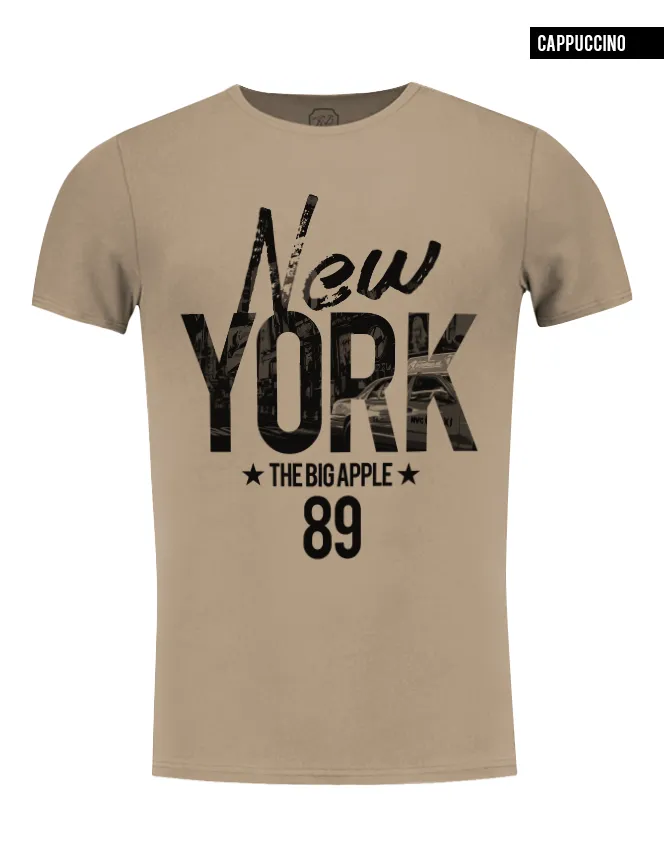 Men's T-shirt "The Big Apple" NYC Graphic Tee Scoop Crew Neck/ Color Option / MD828