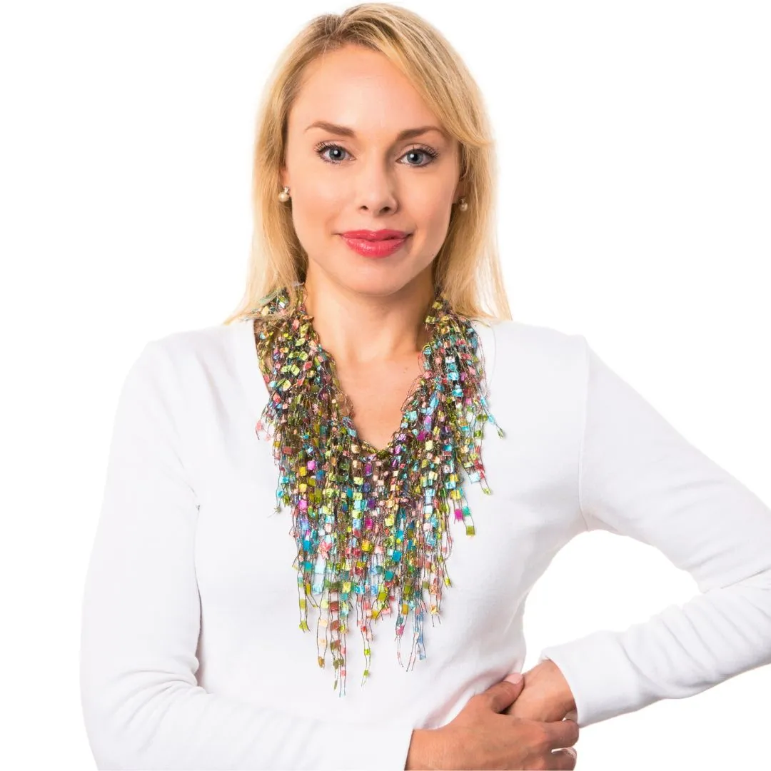 Multi Pastel Scarf Necklace