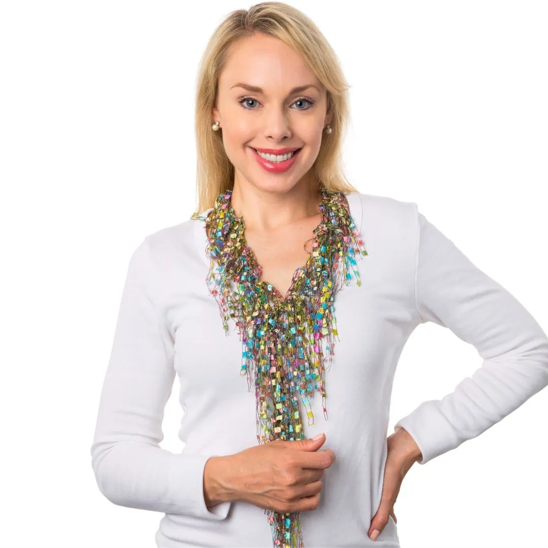 Multi Pastel Scarf Necklace