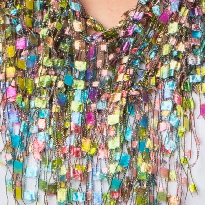 Multi Pastel Scarf Necklace