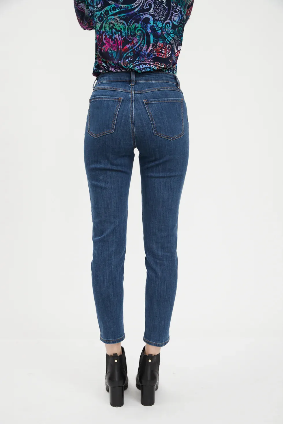 Olivia Slim Ankle | Dark Indigo