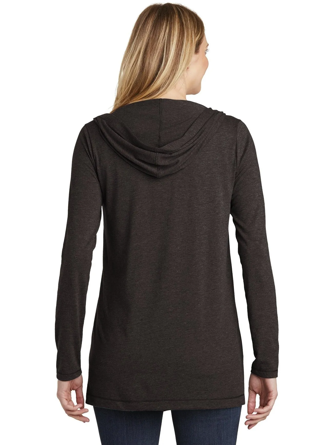 OUTLET-District Ladies Perfect Tri Hooded Cardigan