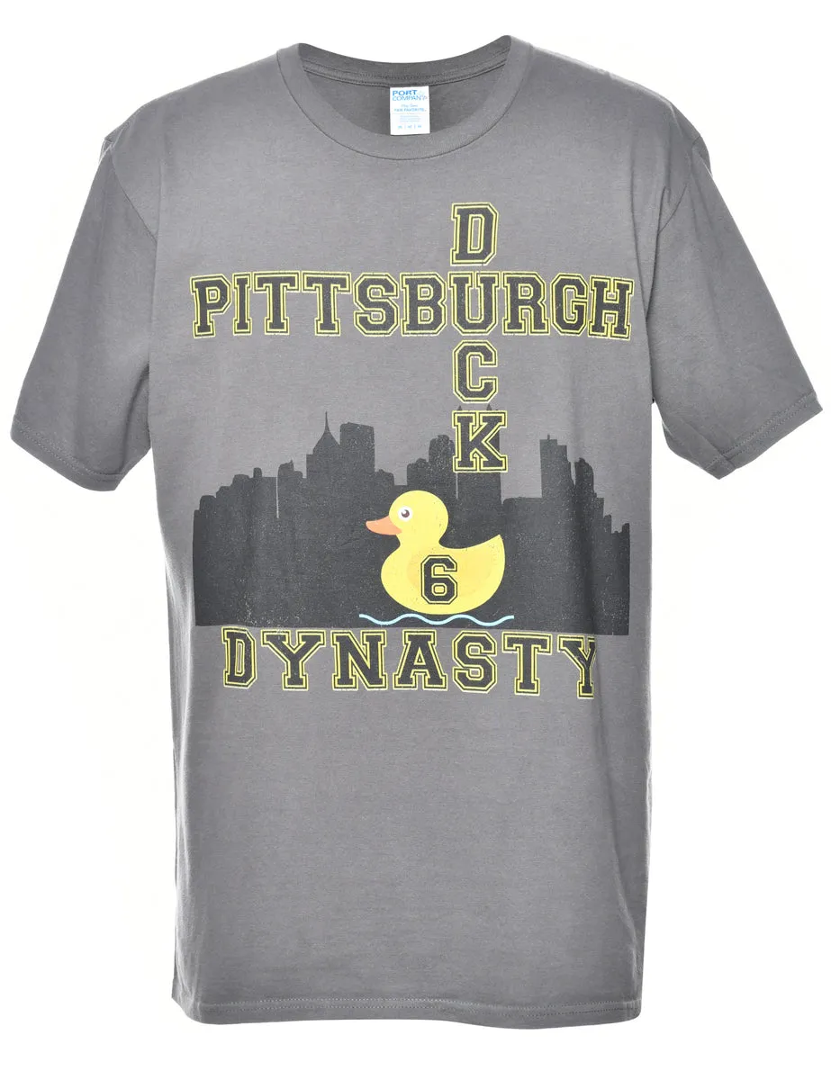 Pittsburgh Duck Dynasty Printed T-shirt - M