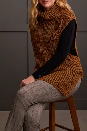 Plaited Cowl Neck Sweater, Walnut