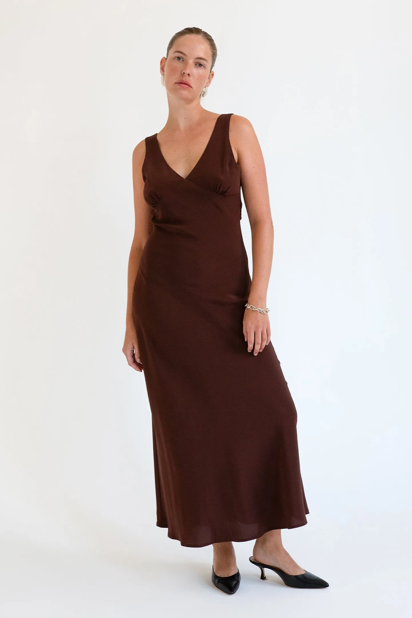 Plunge Bias Dress - Ciocco