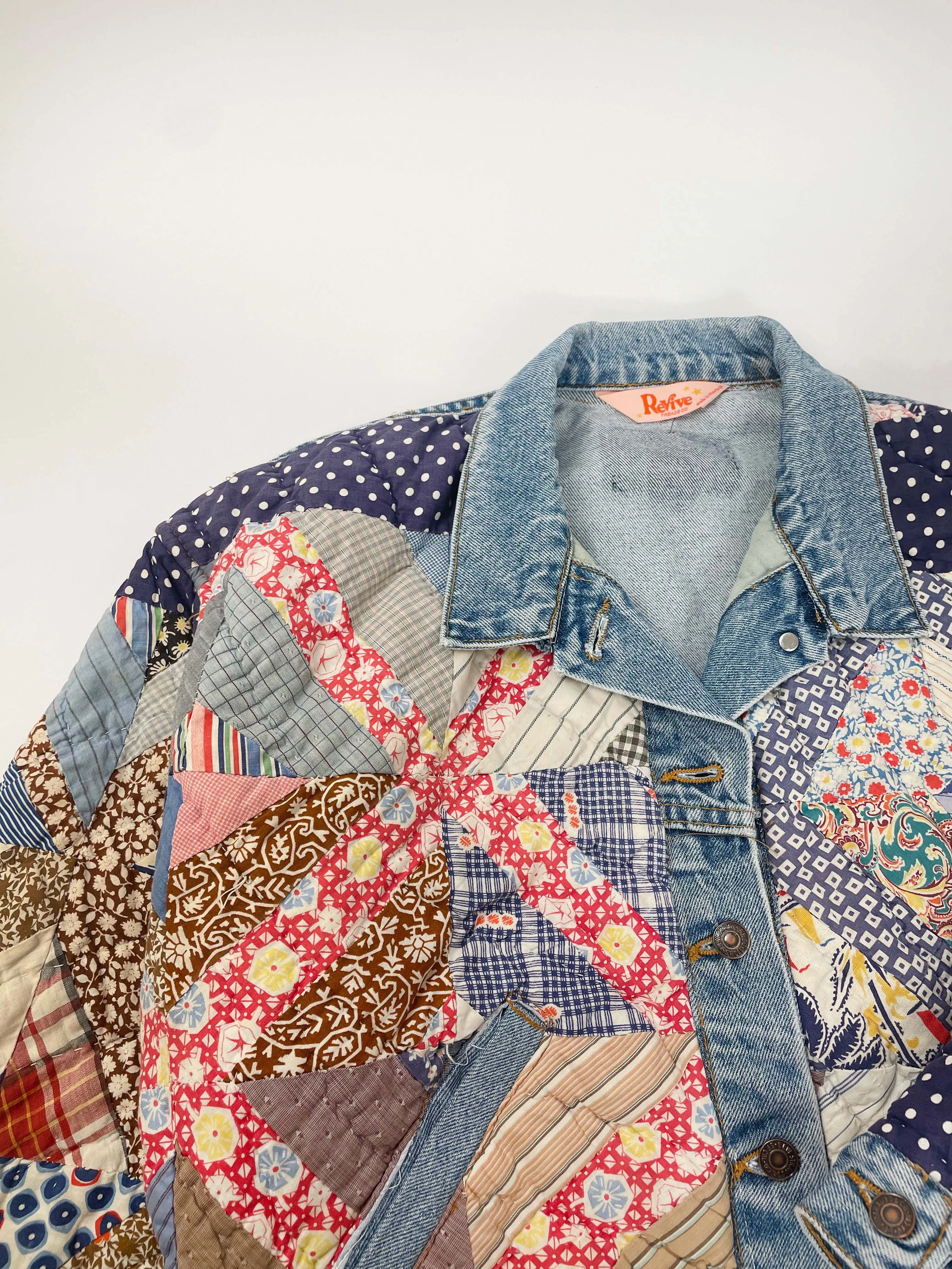 Quilted Patchwork Denim Jacket