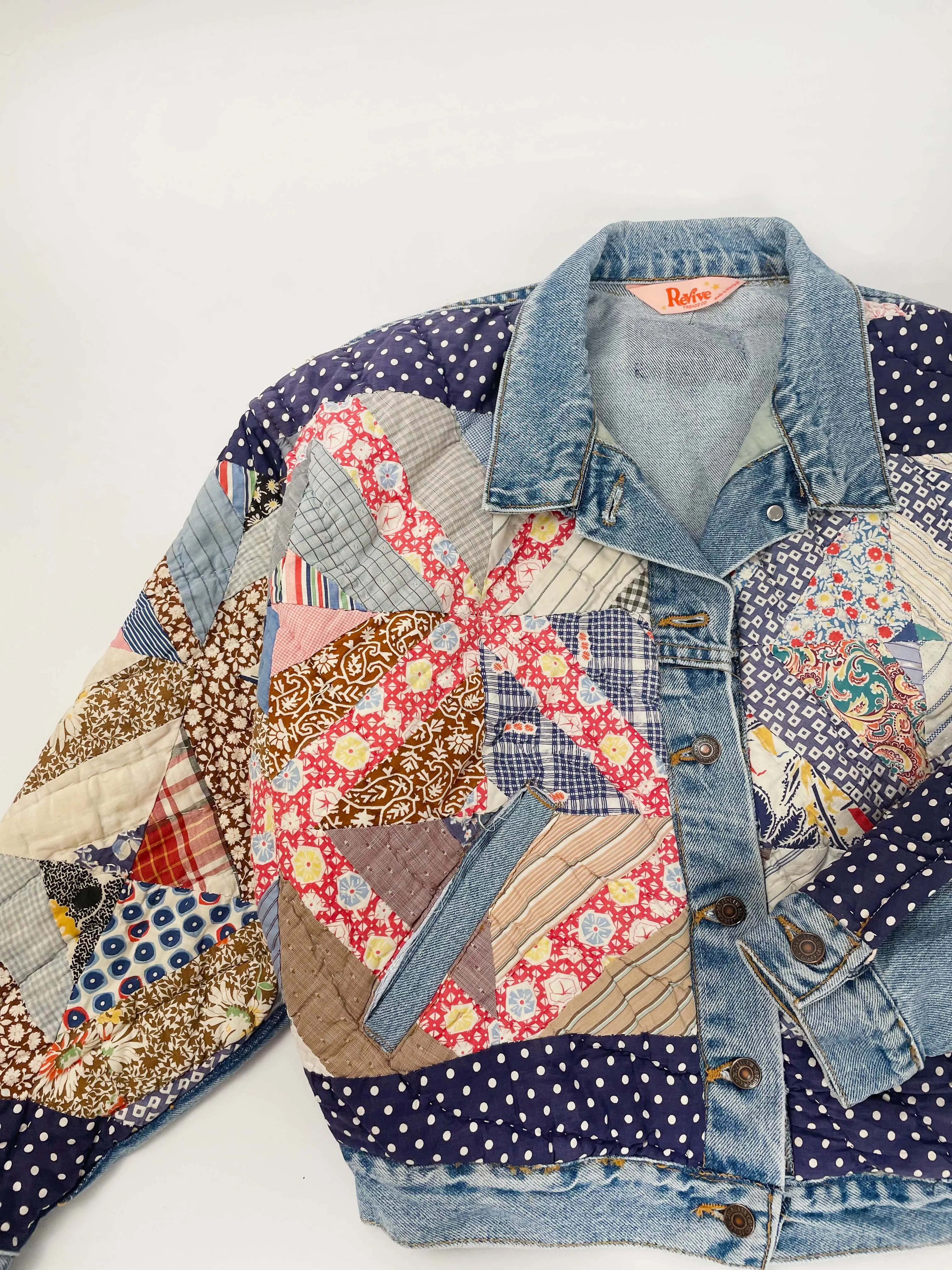 Quilted Patchwork Denim Jacket