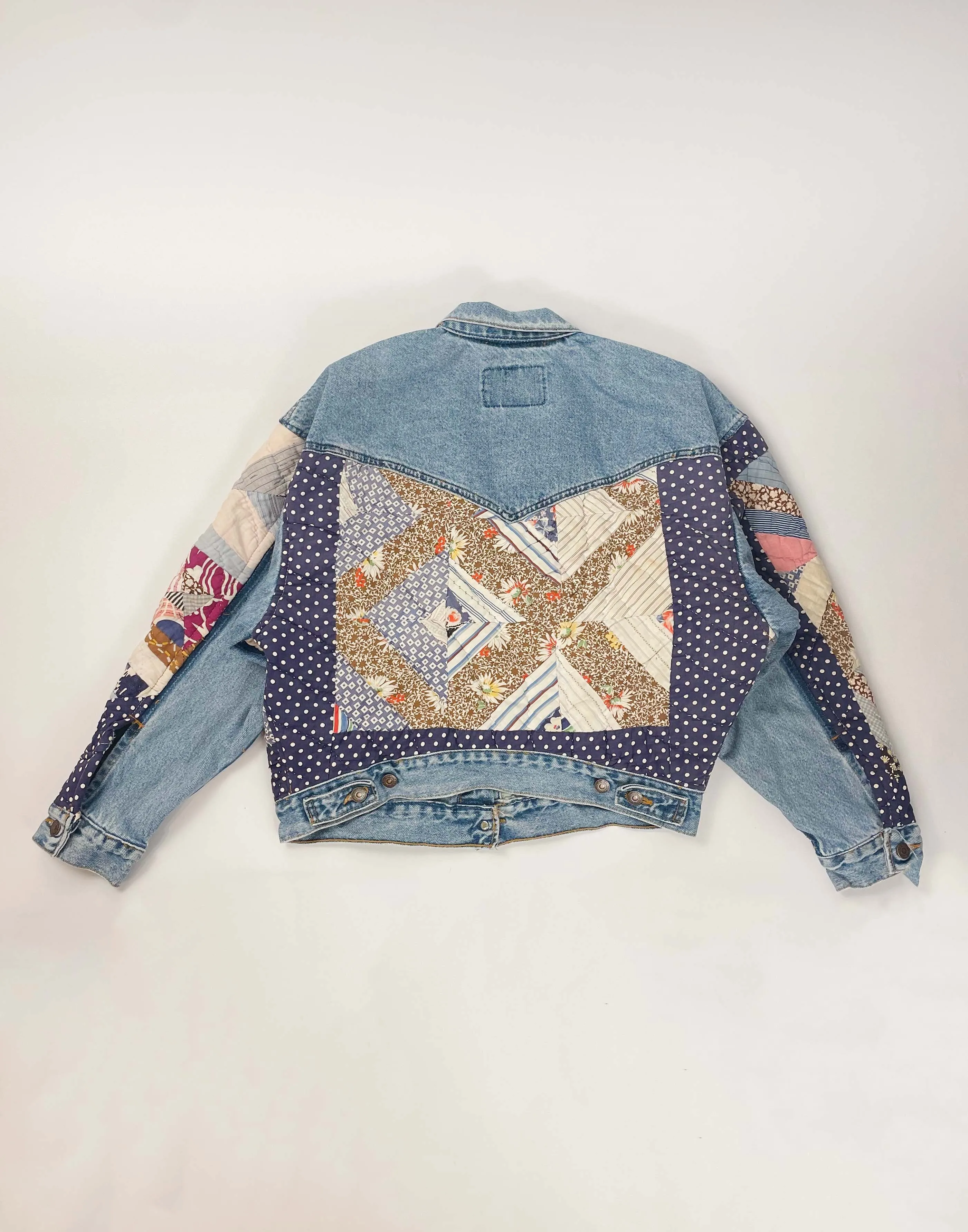 Quilted Patchwork Denim Jacket