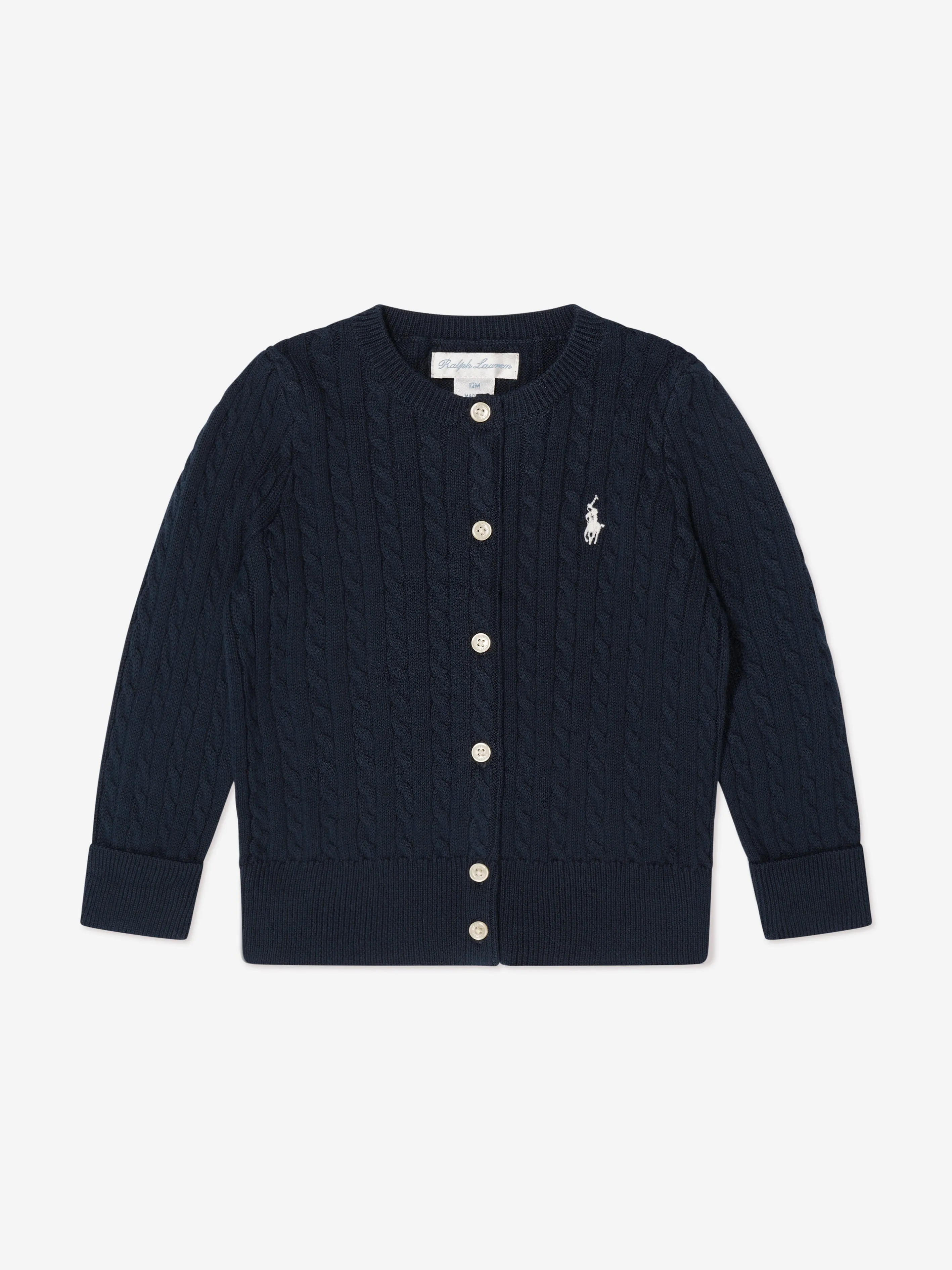 Ralph Lauren Baby Girls Mini Cable Knit Cardigan