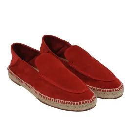 Red Suede Seaside Walk Espadrilles