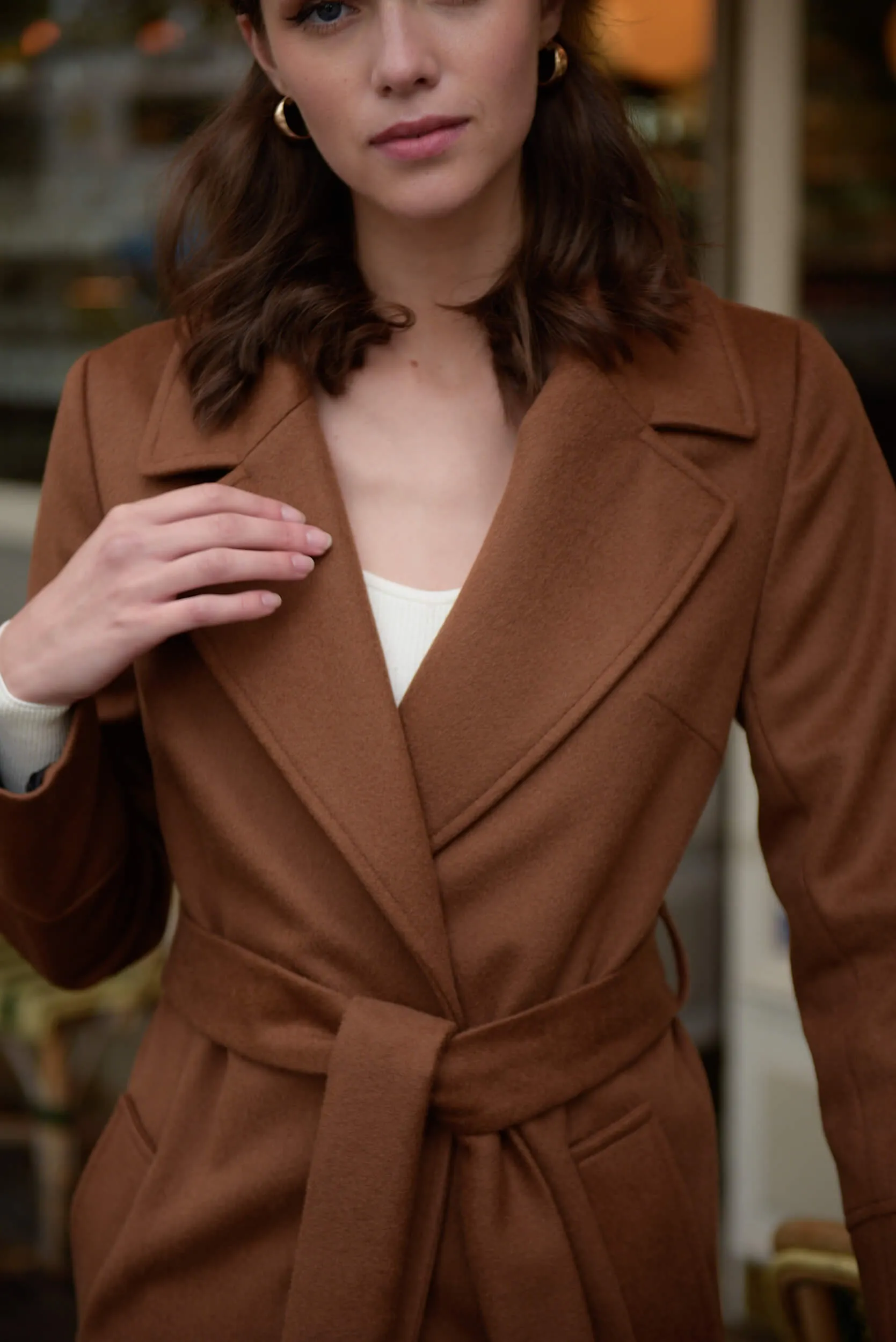 Sabina Cashmere Wool Coat