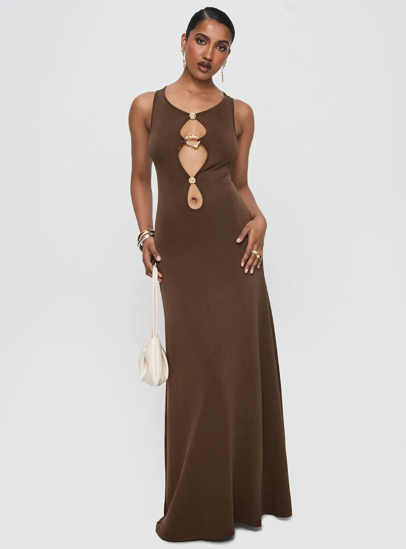 Sanur Maxi Dress Brown