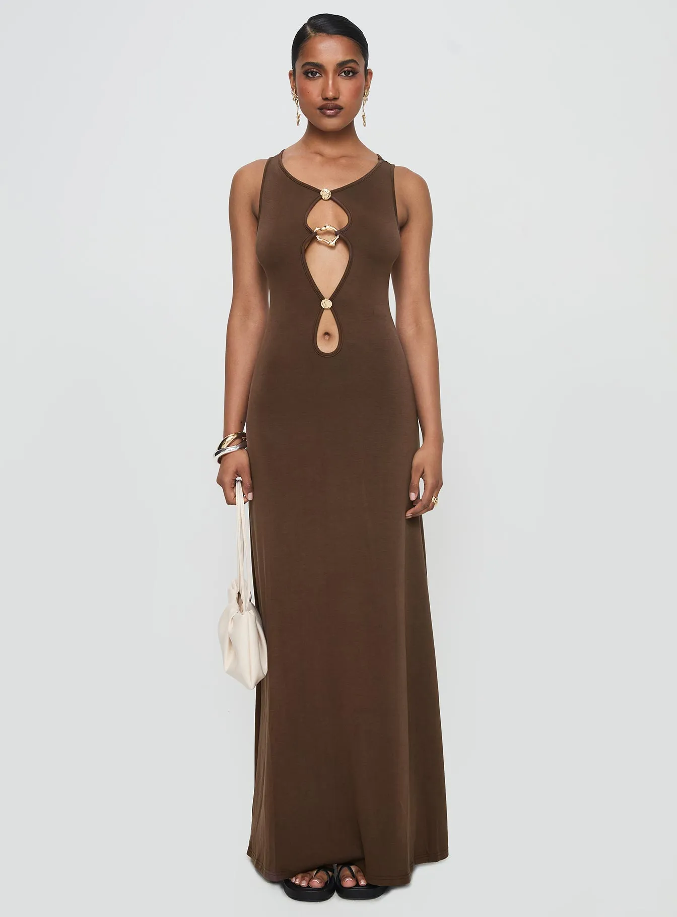 Sanur Maxi Dress Brown