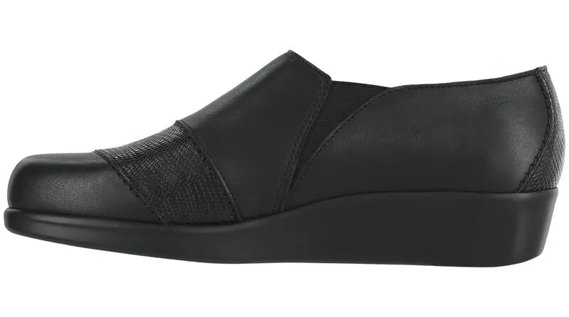 SAS Women's Nora Slip On Loafer - Black/Lizard 3570-714