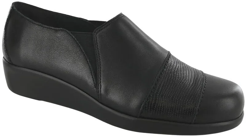 SAS Women's Nora Slip On Loafer - Black/Lizard 3570-714