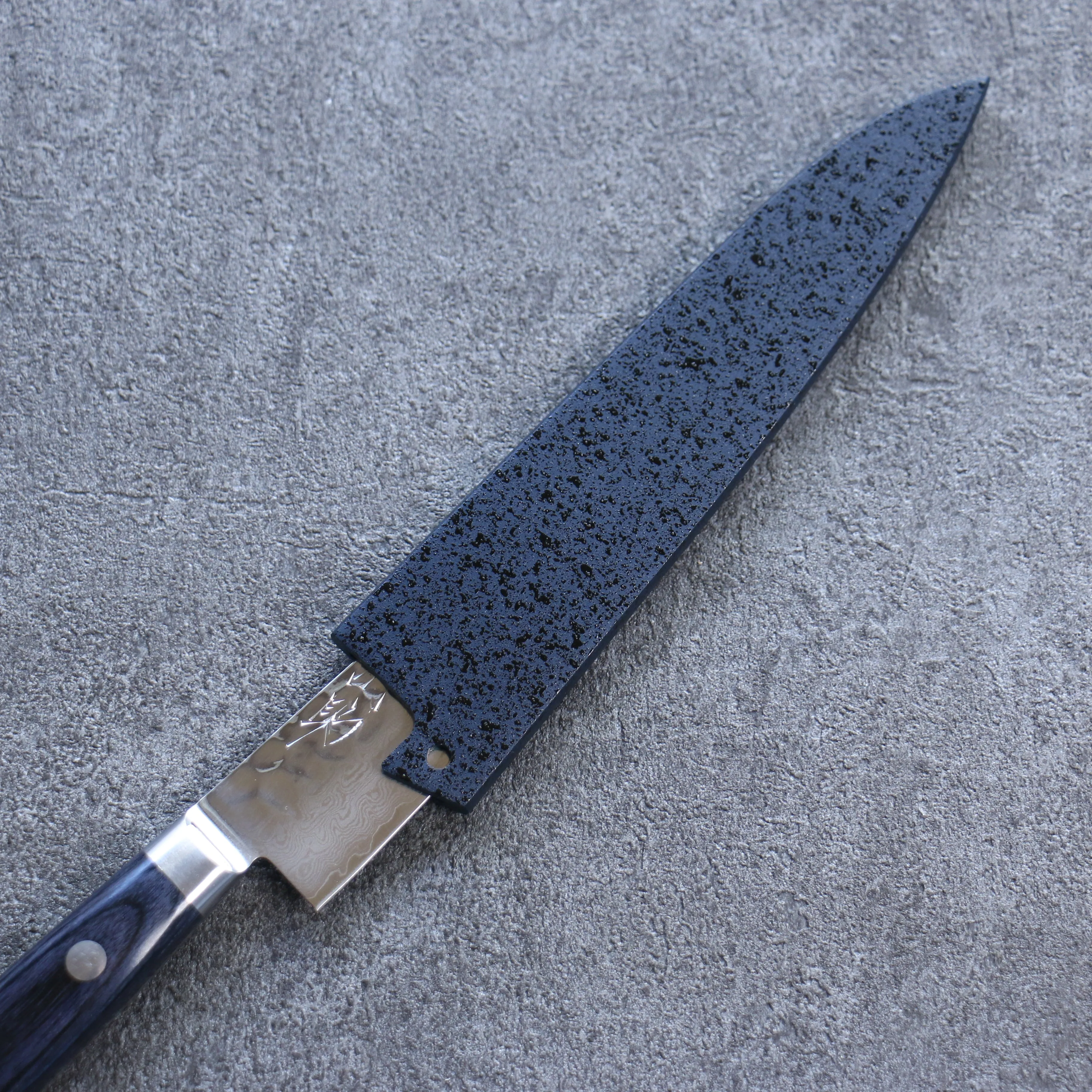 Seisuke Seiun VG10 33 Layer Damascus Petty-Utility 135mm Navy blue Pakka wood Handle with Sheath