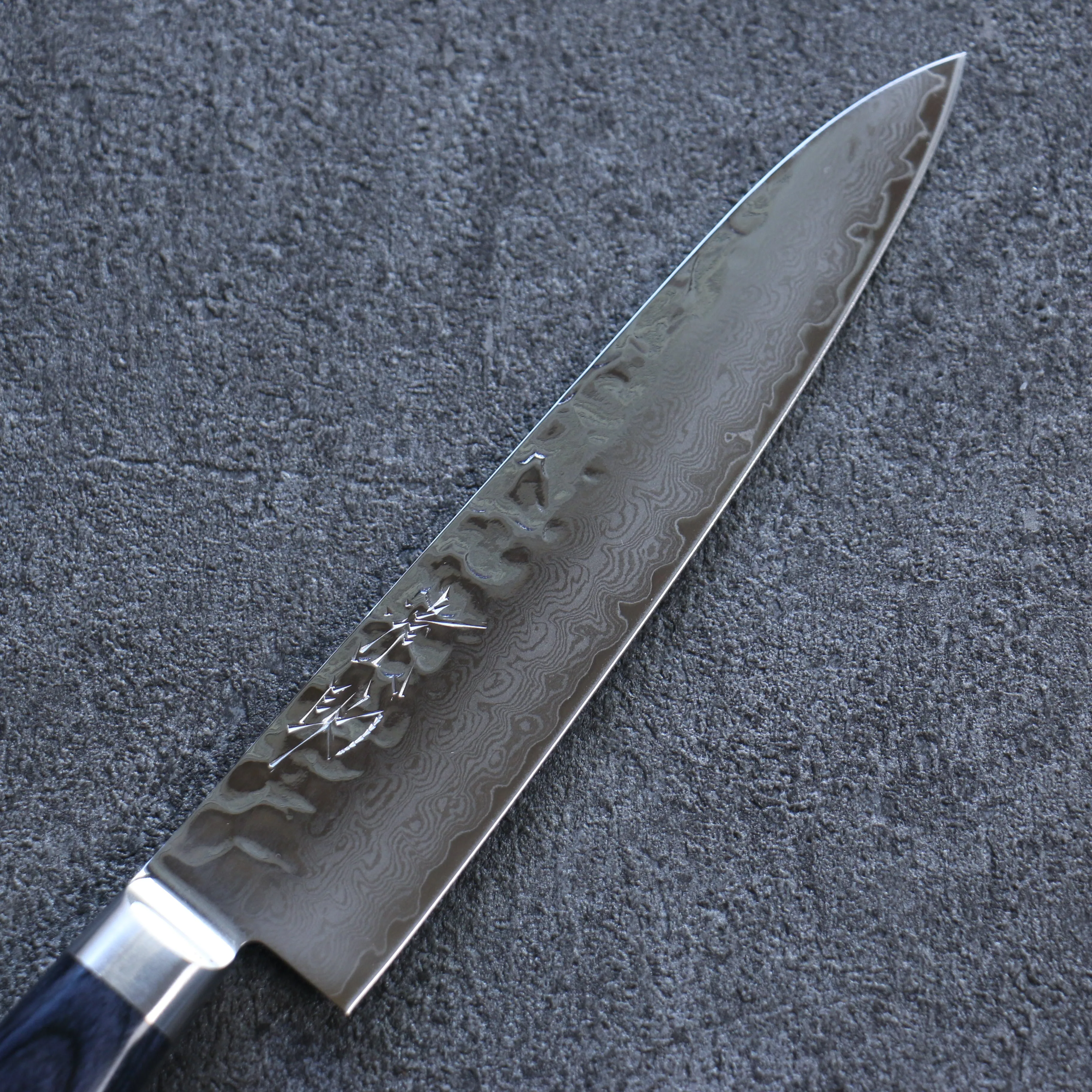 Seisuke Seiun VG10 33 Layer Damascus Petty-Utility 135mm Navy blue Pakka wood Handle with Sheath