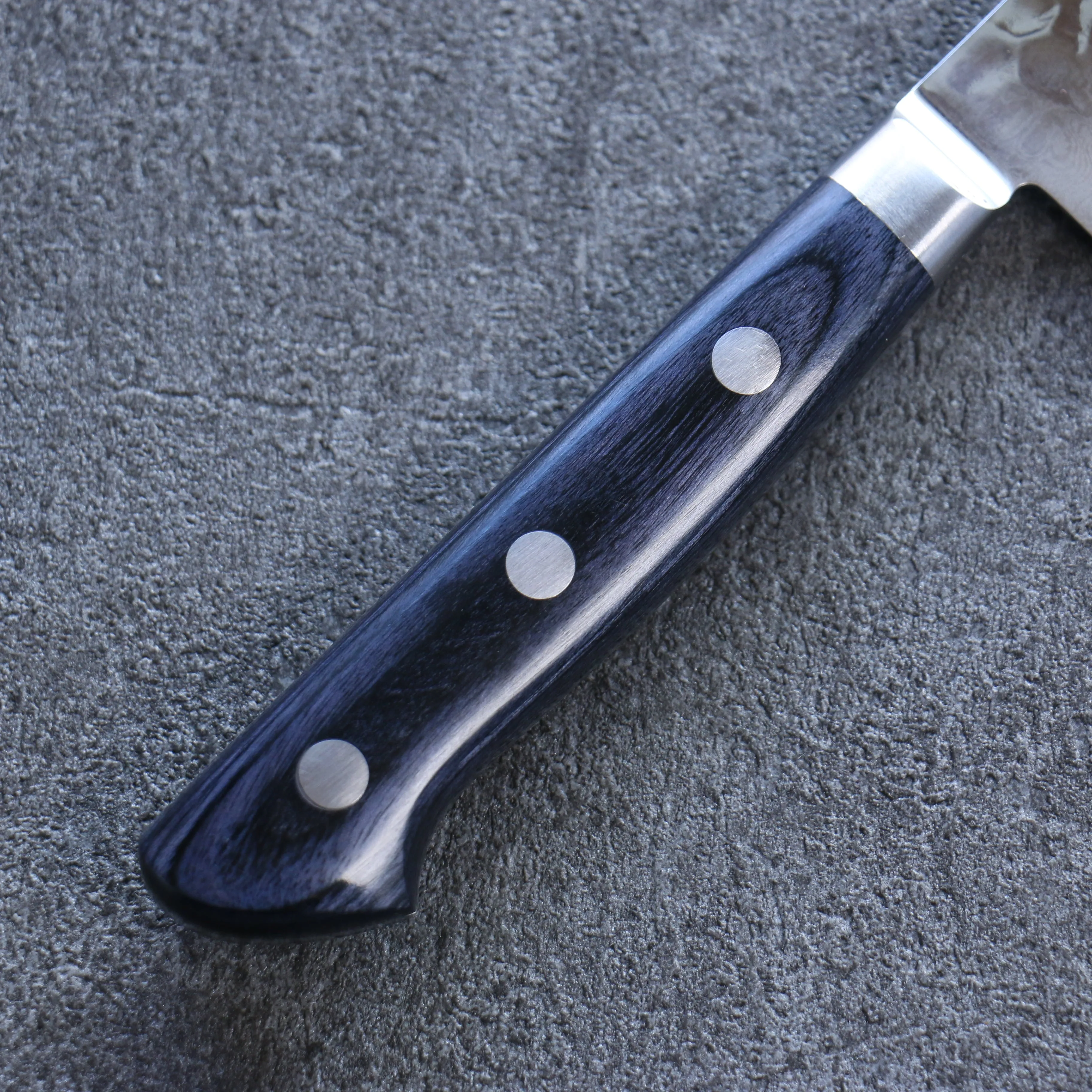 Seisuke Seiun VG10 33 Layer Damascus Petty-Utility 135mm Navy blue Pakka wood Handle with Sheath