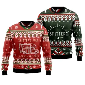 Shitters Full Couple Ugly Christmas Sweater Christmas Gift Anniversary Sweater