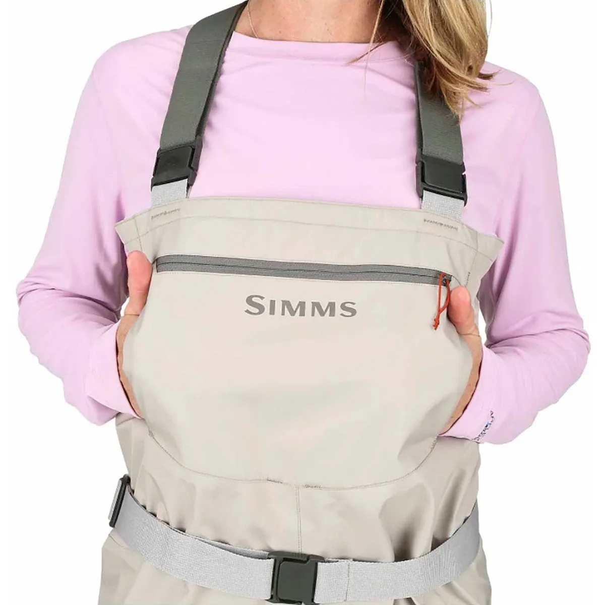 Simms Women's Tributary Stockingfoot Chest Waders - Platinum