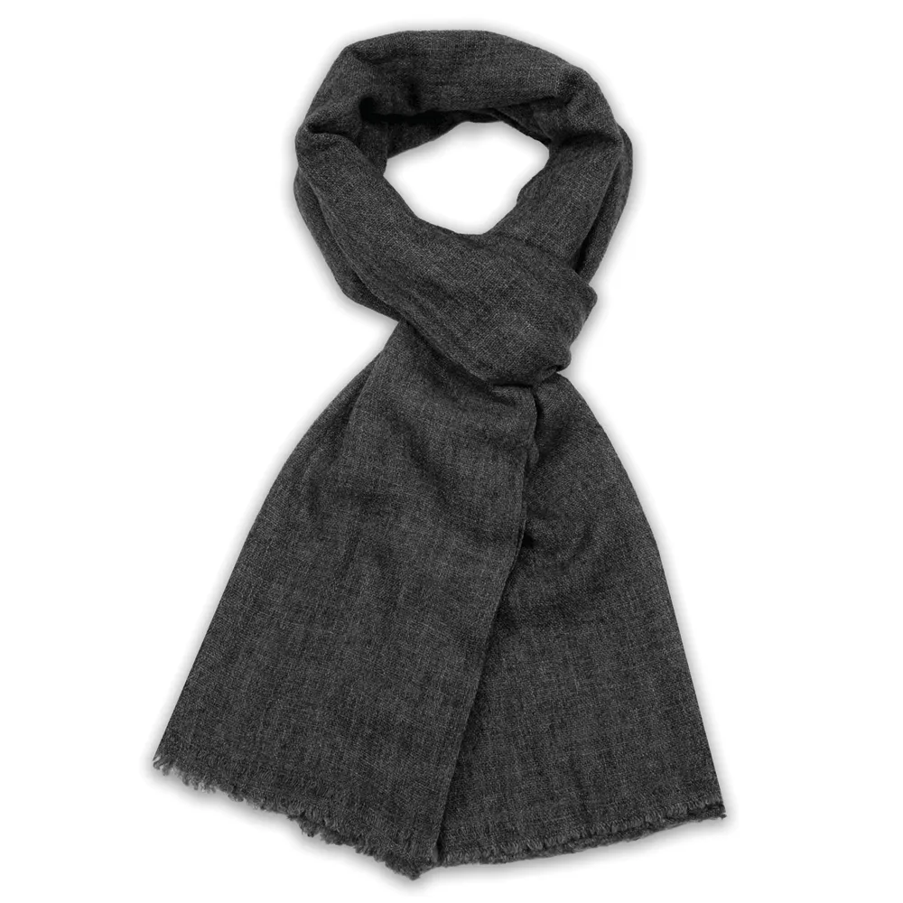 Solid Plain Cashmere Scarves- Dark Grey