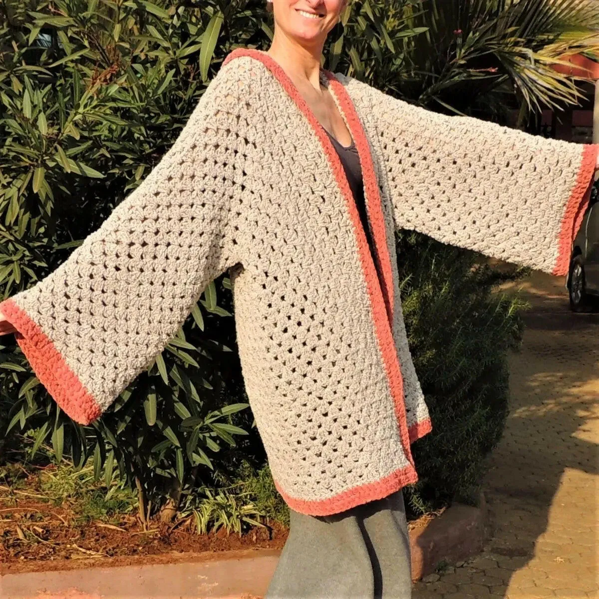 Super Easy Hexagon Cardigan – Beginner Crochet Sweater Pattern