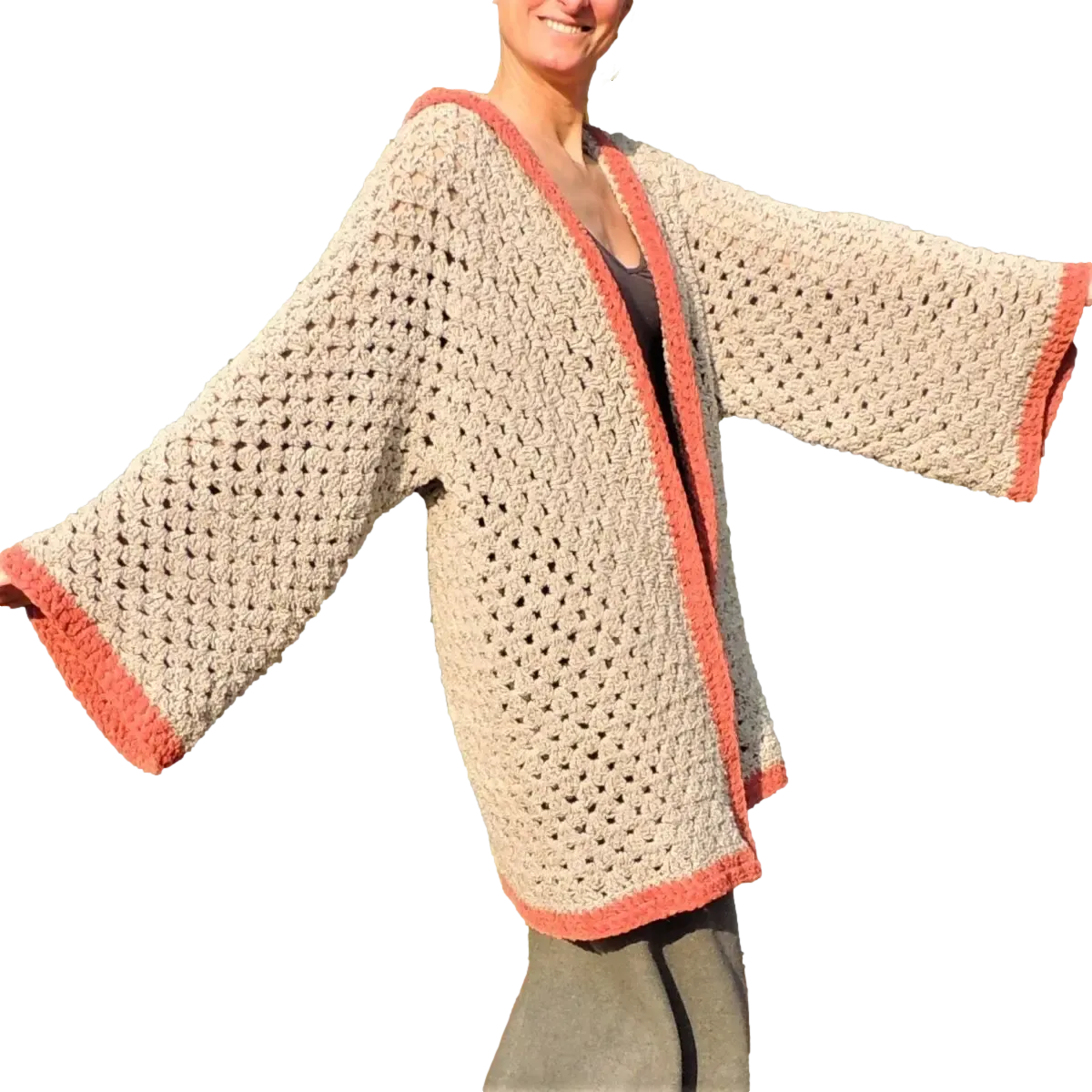 Super Easy Hexagon Cardigan – Beginner Crochet Sweater Pattern