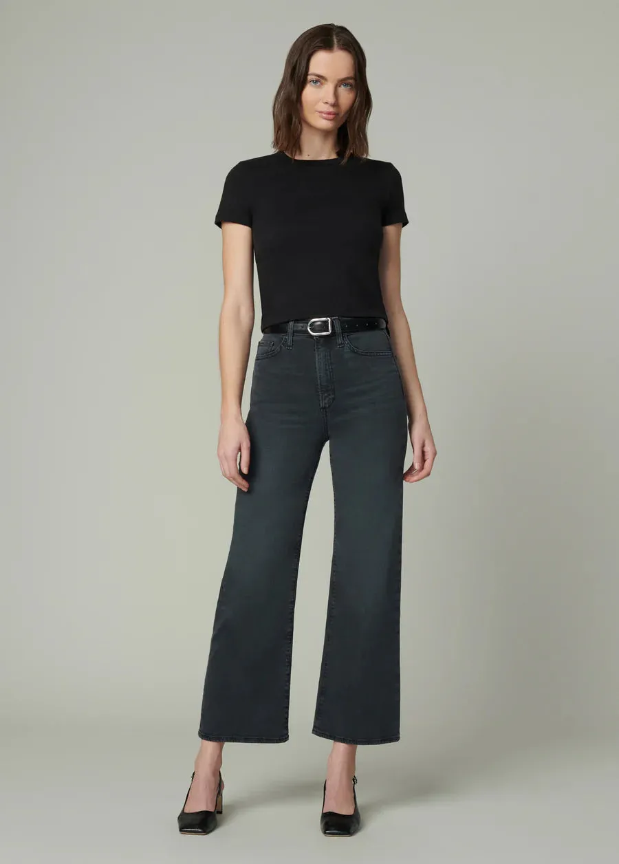 The Mia High Rise Wide Leg Ankle - Black Cat