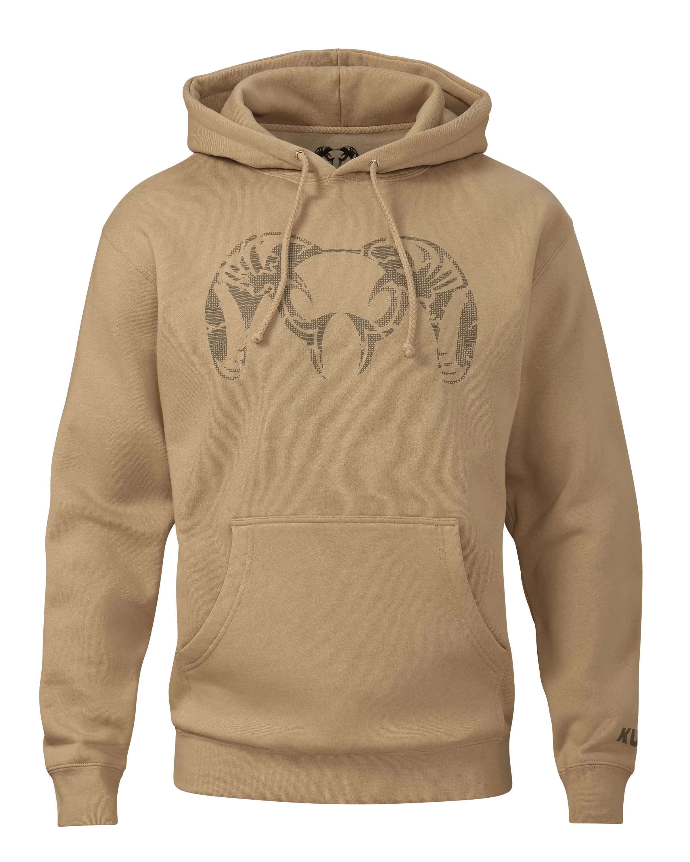 Tonal Ram Hoodie | Sandstone