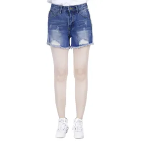 UK Womens High Waisted Shorts Jeans Ripped Denim Shorts Jeans HotPants