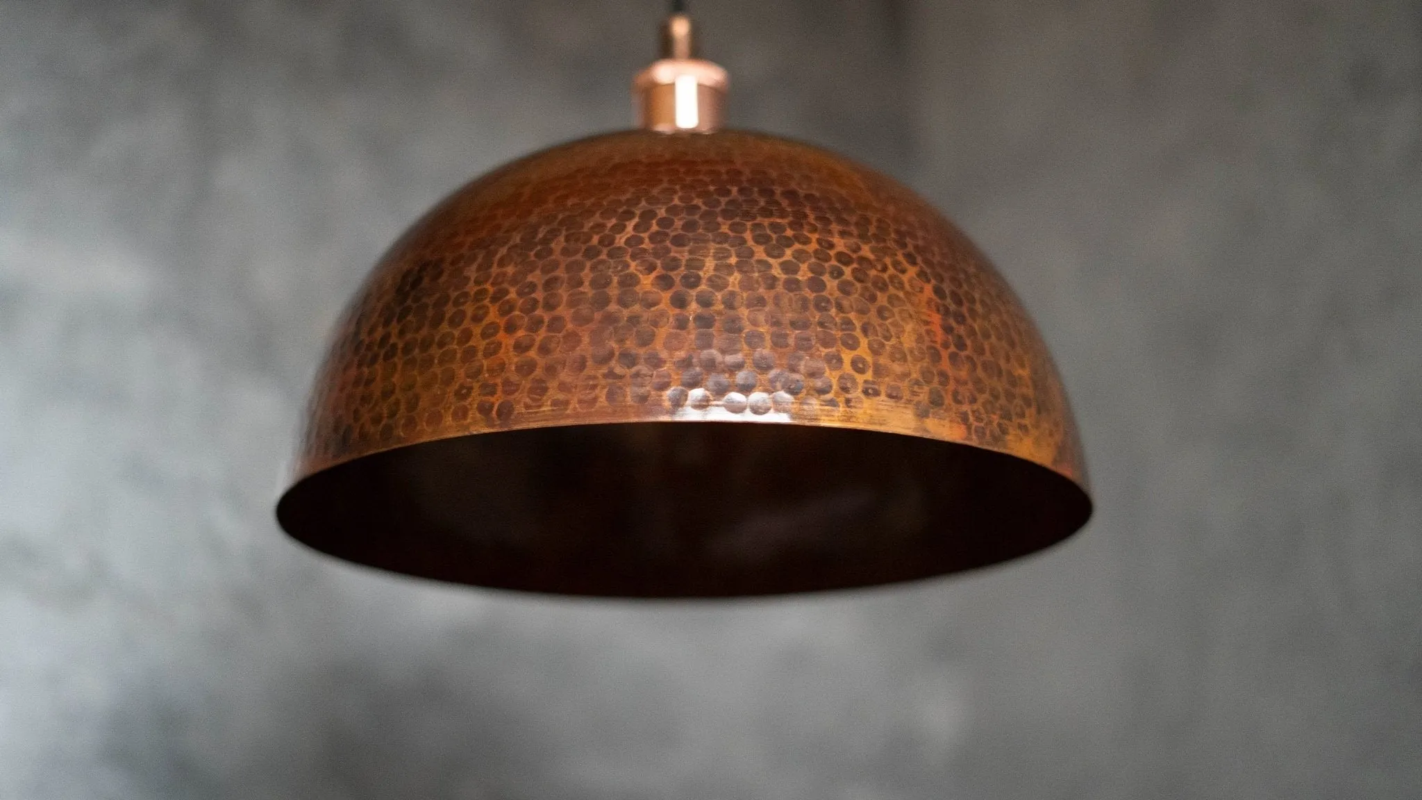 Vintage Copper Pendant Light, Oxidized Dome Ceiling Light, Kitchen Island Hanging Light Fixture