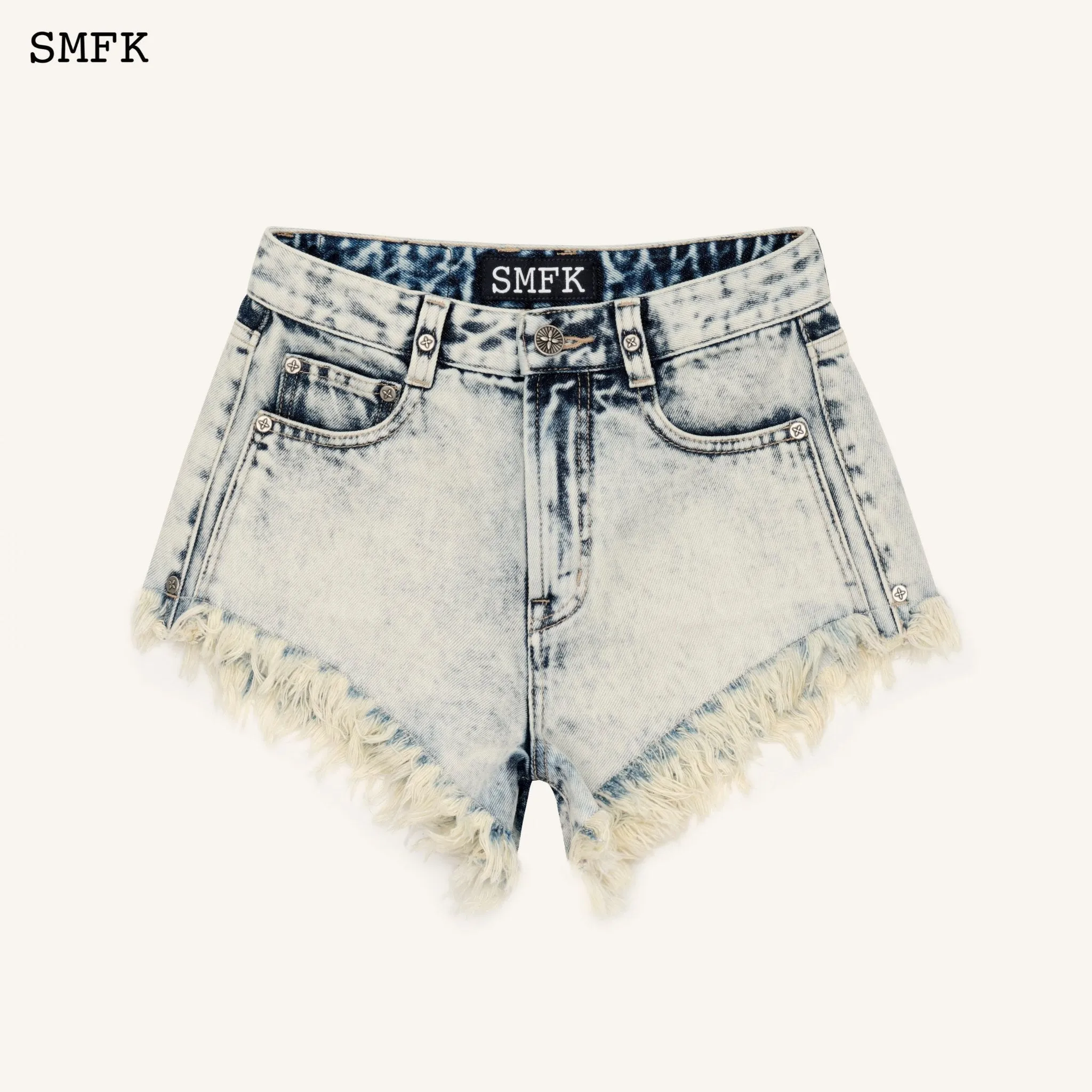 WIldWorld Cream Stray Shorts Jeans